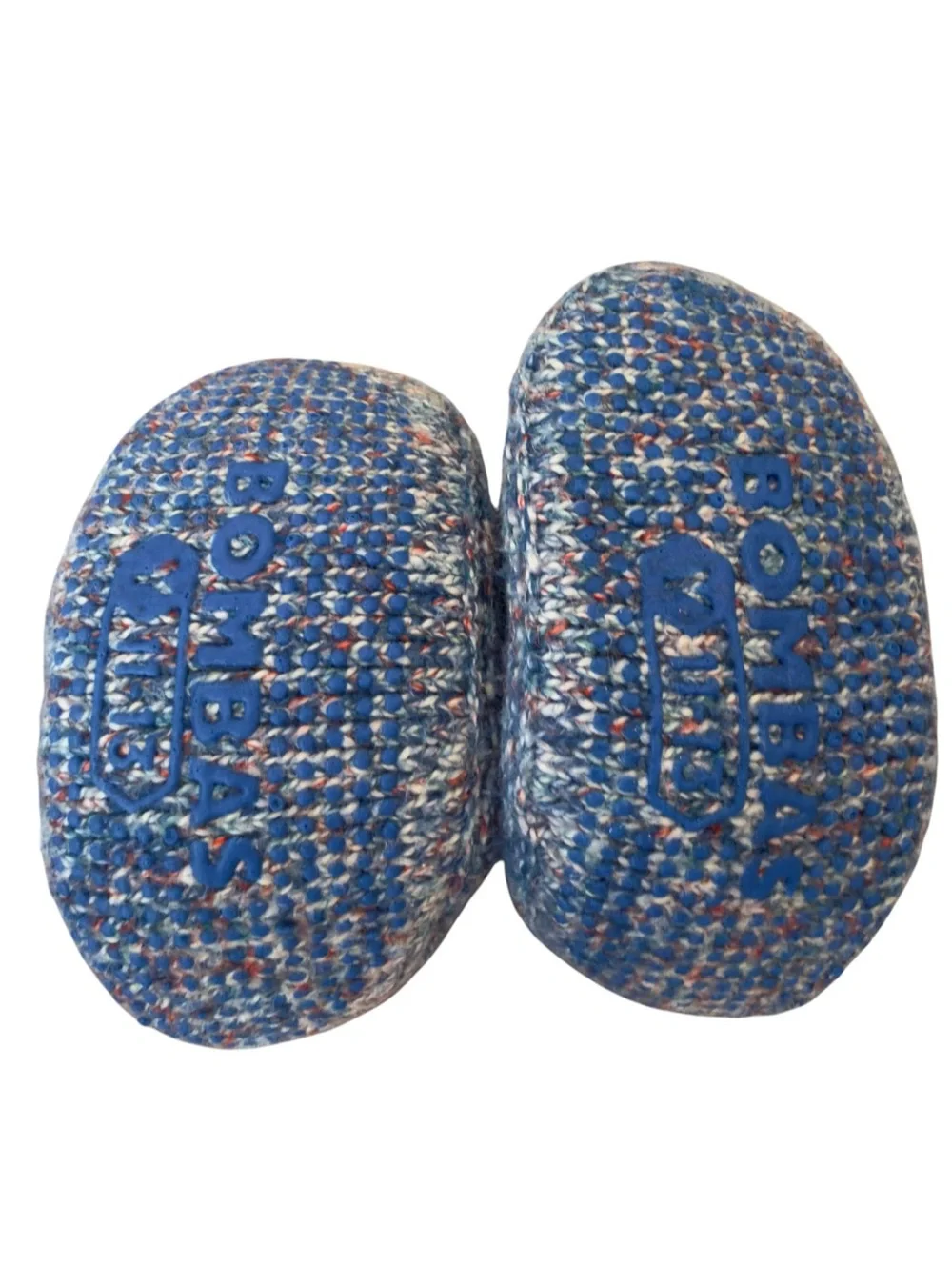 Bombas Little Kids Blue Cozy Gripper Slippers. 11-13.